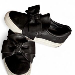 Buscemi Black Leather Sneakers with Bow🎀 🖤